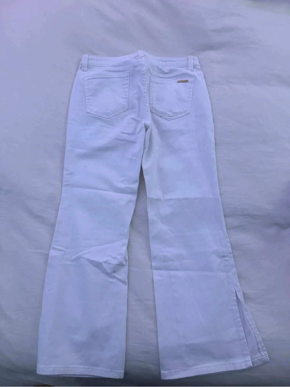 Michael Kors White Women's Cropped Flared Jeans